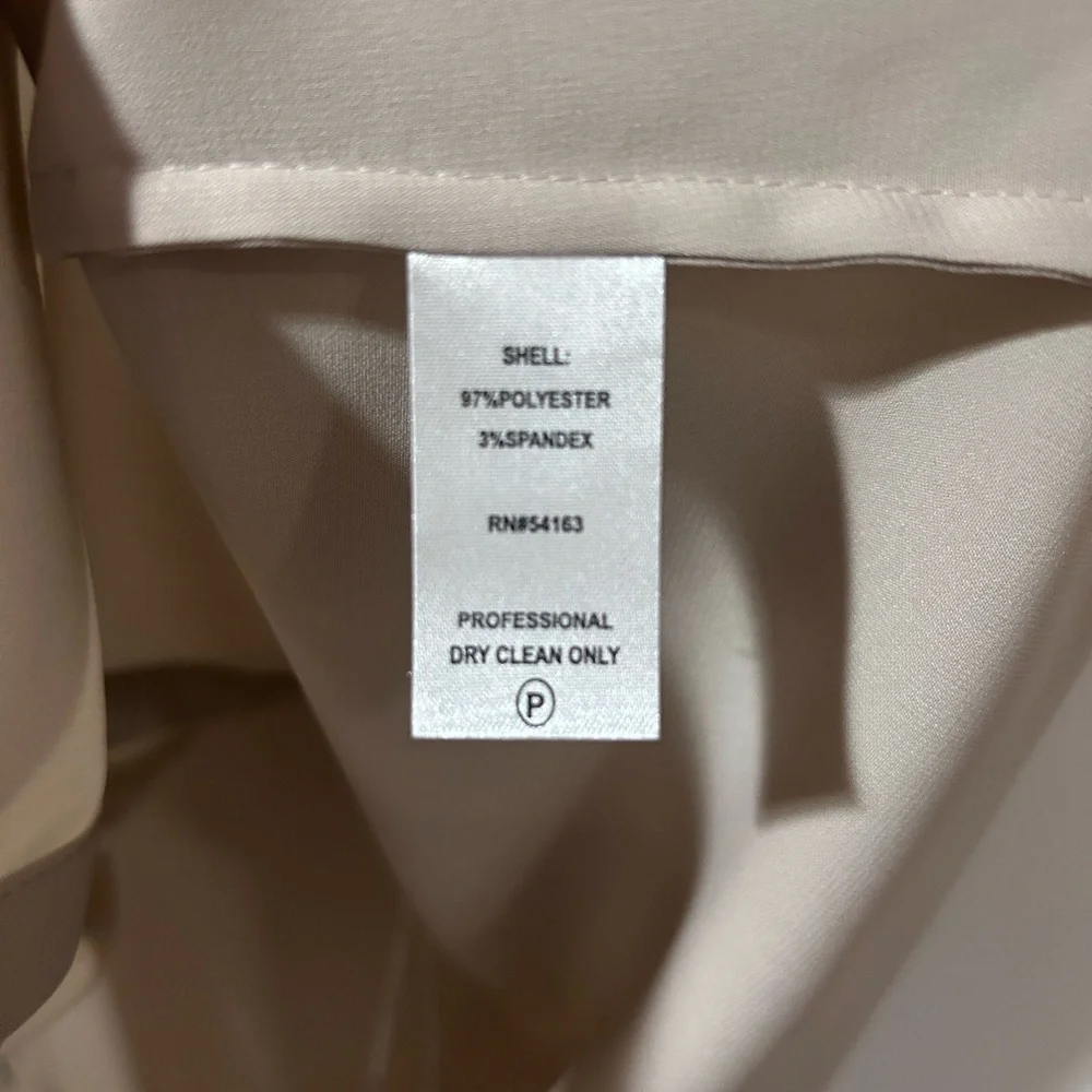 Calvin Klein Taupe Sleeveless Top with Black Ruffle - Picture 5 of 5